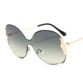 rimless one piece  Ocean color 2020 new arrivals unique fashion shades custom designer luxury UV400 sunglasses metal women 71903